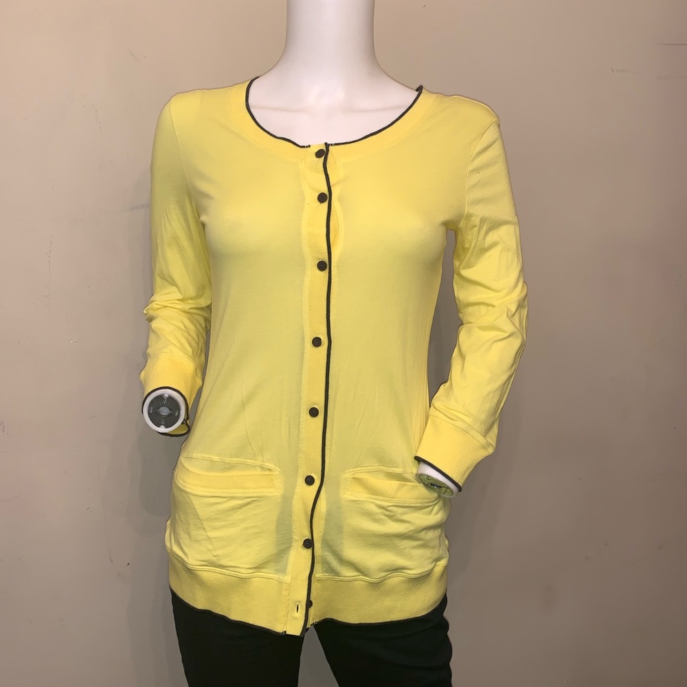 Theory Julyn Yellow Cardigan Sweater